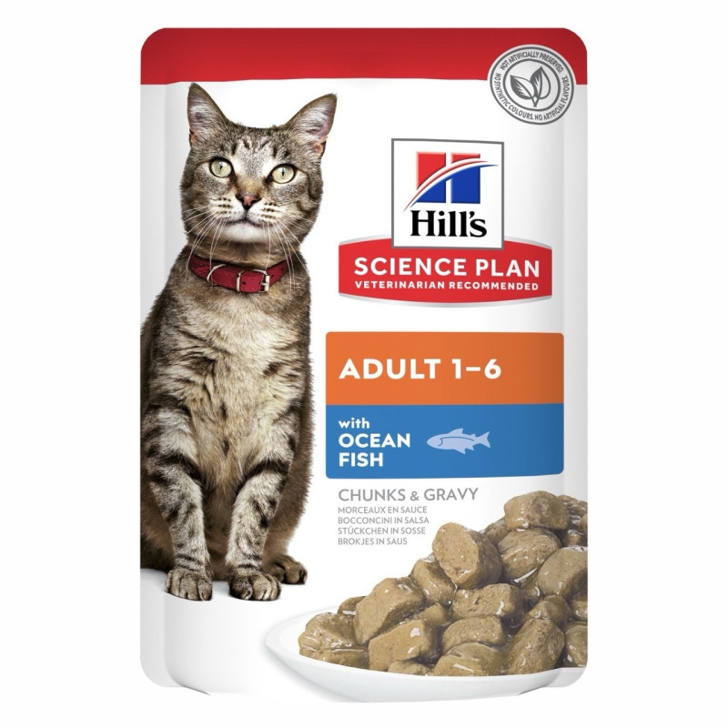 Hill's SP Adult Ocean Fish влажный корм с рыбой для котов, 85 гр
