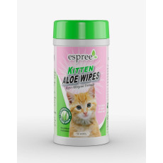 Espree Kitten Aloe Wipes салфетки для очистки шерсти и кожи котят, 50шт