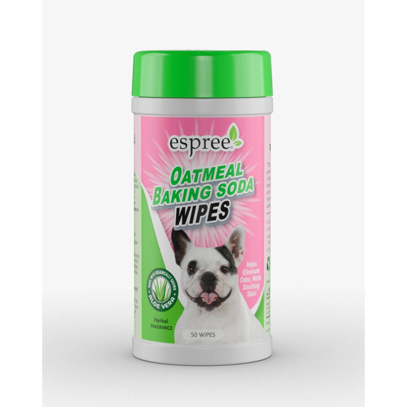 Espree Oatmeal Baking Soda Wipes влажные салфетки для собак с питьевой содой и протеинами овса, 50 шт