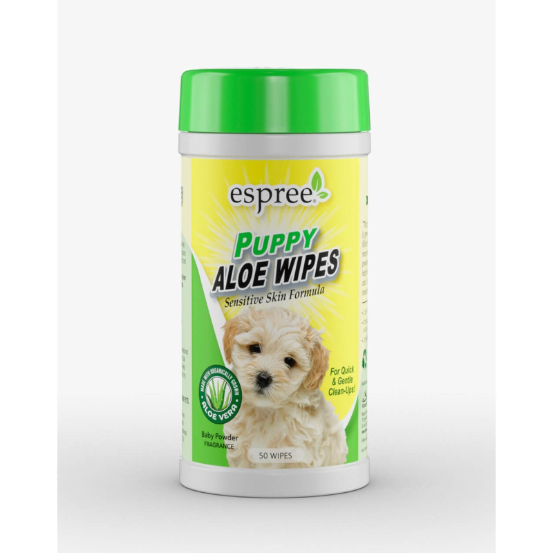 Espree Puppy Aloe Wipes салфетки для ухода за шерстью щенков, 50 шт