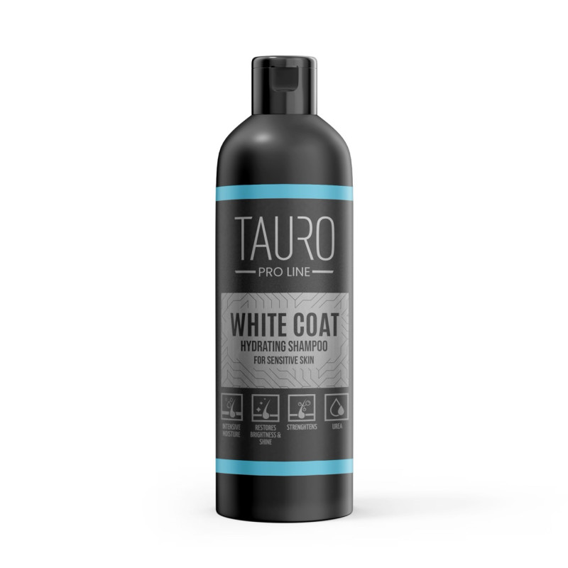 Tauro Pro Line White Coat Hydrating Shampoo увлажняющий шампунь для собак и кошек с белой шерстью, 250 мл
