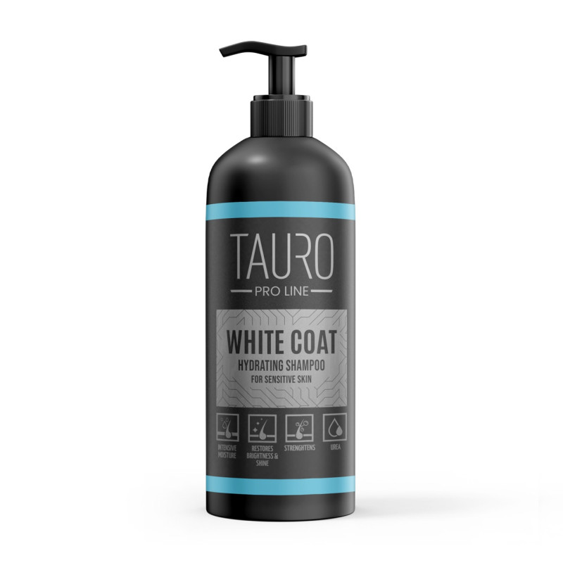 Tauro Pro Line White Coat Hydrating Shampoo увлажняющий шампунь для собак и кошек с белой шерстью, 1 л