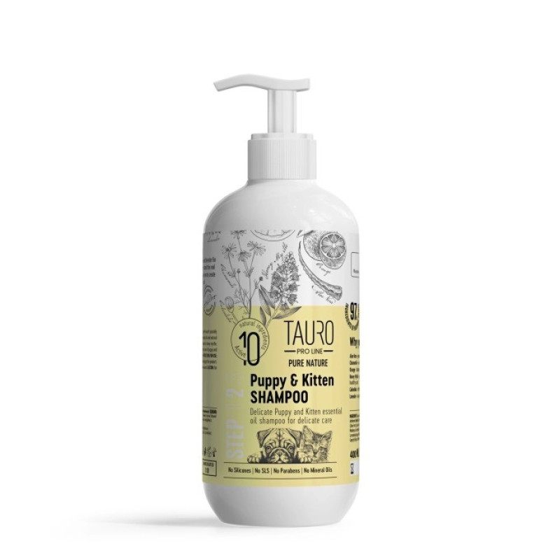Tauro Pro Line Pure Nature Delicate Puppy шампунь для щенков и котят, 400 мл