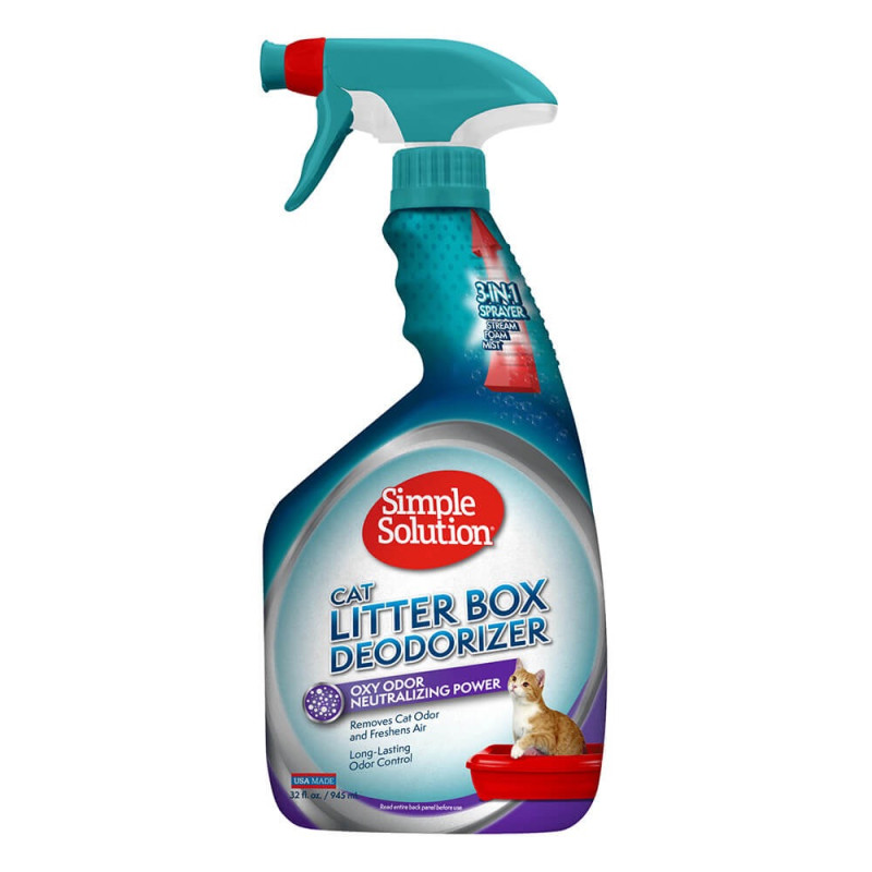 Simple Solution Cat Litter Box Deodorized нейтралізатор запаху в котячих туалетах, 946 мл