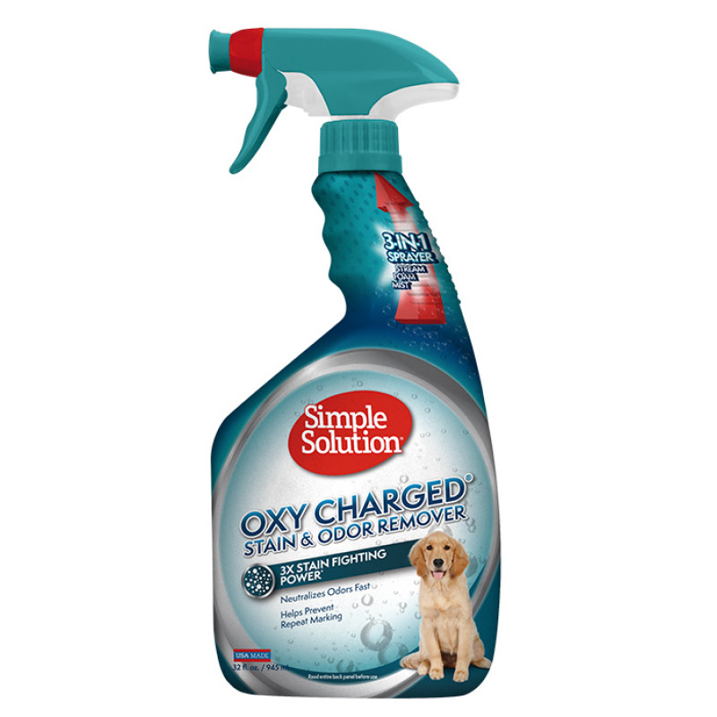 Simple Solution Orange Oxy Charged Stain & Odor Remover нейтралізатор плям і запахів від тварин, 946 мл