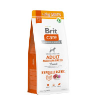 Brit Care Adult Medium Breed Lamb Hypoallegic сухий корм для собак середніх порід з ягням, 12 + 2 кг