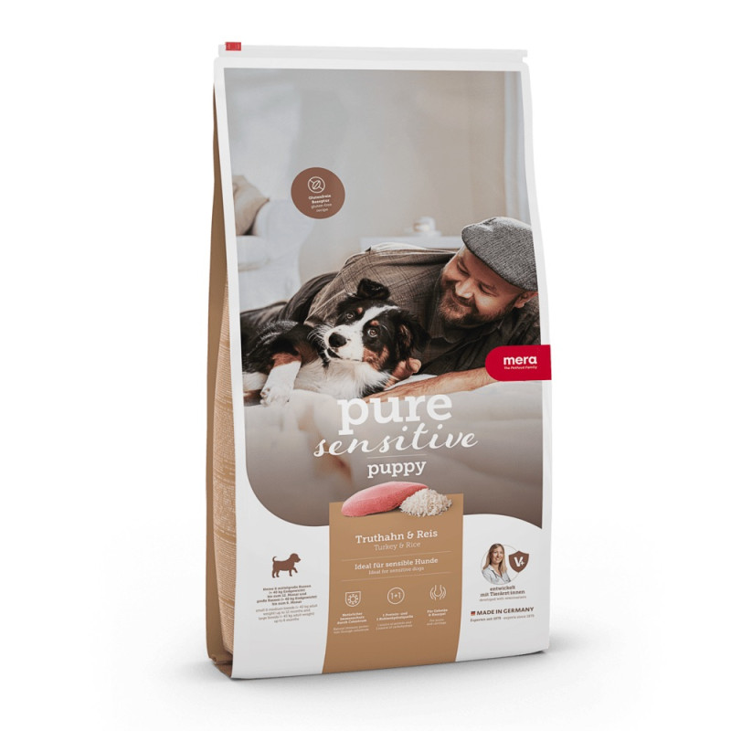 Mera Pure Sensitive Puppy Truthahn & Reis сухой корм с индейкой для щенят всех пород 4 кг