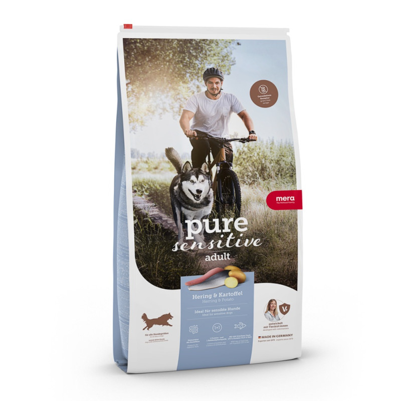 Mera Pure Sensitive Dog Fresh Meat Hering & Kartoffel сухий корм з оселедцем для дорослих собак усіх порід 12.5 кг