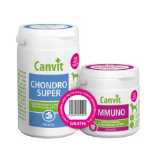 Canvit Chondro Super For Dogs 230 гр и Canvit Immuno For Dogs 100 гр набор витаминов для собак