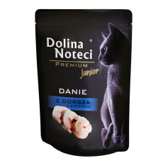 Dolina Noteci Premium Kitten Pouch Cod and Sardine Dish вологий корм для кошенят з тріскою та сардиною, 85 гр