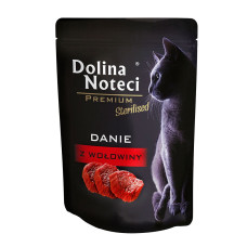 Dolina Noteci Premium Cat Pouch Sterilized Beef влажный корм для стерилизованных котов с говядиной, 85 гр