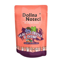 Dolina Noteci Superfood Cat Veal with Lobster & Shrimp вологий корм для котів з телятиною, лобстером та креветками, 85 гр