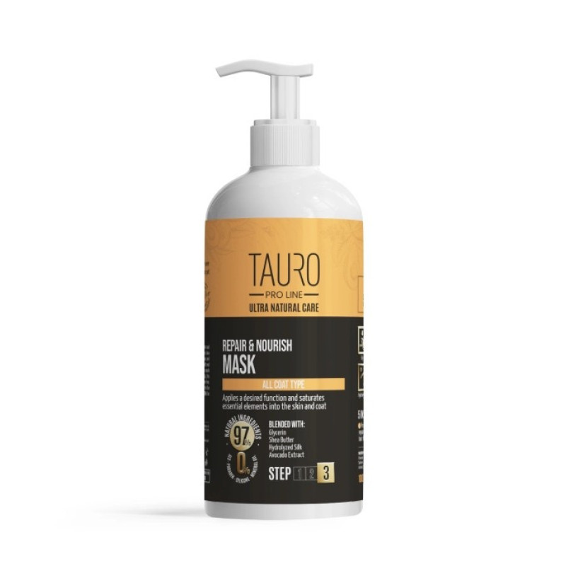 Tauro Pro Line Ultra Natural Care Repair And Nourish Mask маска для шерсті собак і котів, 1 л