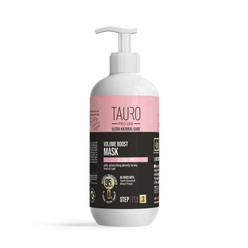 Tauro Pro Line Ultra Natural Care Volume Boost Mask маска для надання об'єму шерсті собак та кішок, 400 мл