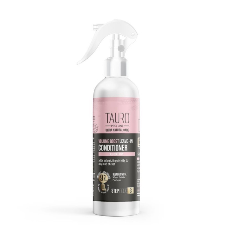 Tauro Pro Line Ultra Natural Care Volume Boost Leave-In Conditionier спрей-кондиціонер для надання об'єму шерсті собак і кішок, 250 мл