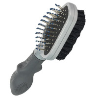 FURminator гребінець-щітка для собак та котів двостороння, з гумовою ручкою та захисними кульками