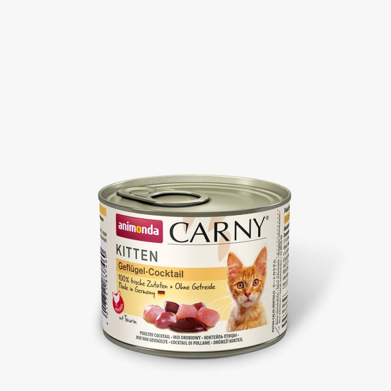 Animonda Carny Kitten Poultry Cocktail влажный корм с мясом птицы для котят 200 гр