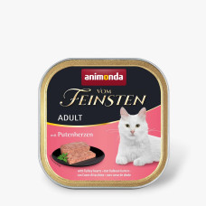 Animonda Vom Feinsten Adult with Turkey hearts влажный корм с индюшачьими сердцами для котов 100 гр