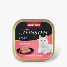 Animonda Vom Feinsten Adult with Turkey hearts влажный корм с индюшачьими сердцами для котов 100 гр