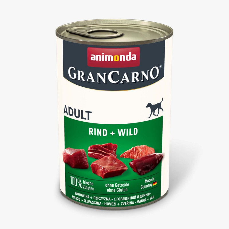 Animonda GranCarno Adult Beef and Game влажный корм с говядиной и дичью для взрослых собак 400 гр