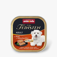 Animonda Vom Feinsten Adult with Beef and chicken filet вологий корм з яловичиною та куркою для дорослих собак 150 гр