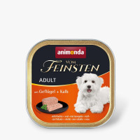 Animonda Vom Feinsten Adult with Poultry and Veal вологий корм з м'ясом птиці та яловичиною для дорослих собак 150 гр