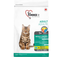 1st Choice Cat Adult Weight Control сухий корм з куркою для котів із зайвою вагою, 5.44 кг