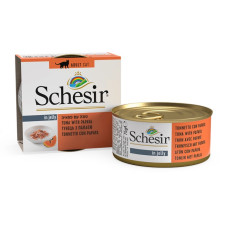 Schesir Tuna With Papaya влажный корм для котов с тунцом и папайей, 75 гр