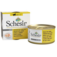 Schesir Chicken Surimi влажный корм для котов с курицей и сурими, 85 гр