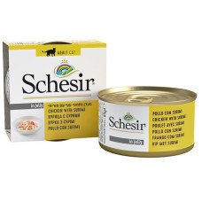 Schesir Chicken Surimi влажный корм для котов с курицей и сурими, 85 гр