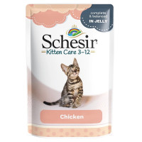 Schesir Kitten Care Chicken влажный корм с курицей для котят, 85 гр