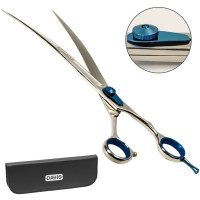 Davis Extreme Edge Blue Curved ножницы изогнутые для стрижки собак, 25.4 см