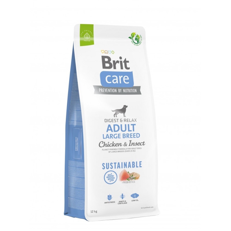 Brit Care Adult Large Breed Chicken and Insect сухой корм с куриицей и белком насекомых для собак крупных пород, 12 кг
