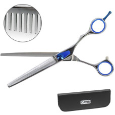 Davis Extreme Edge Blue Thinning ножиці фільрувальні для стрижки собак, 17.8 см