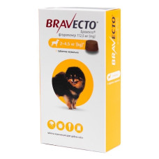 Bravecto (Бравекто) таблетки від бліх та кліщів для собак вагою від 2 до 4.5 кг
