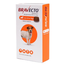 Bravecto (Бравекто) таблетки від бліх та кліщів для собак вагою від 4.5 до 10 кг