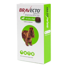 Bravecto (Бравекто) таблетки от блох и клещей для собак весом от 10 до 20 кг