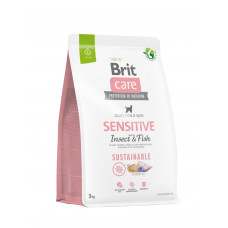 Brit Care Sensitive Insect and Fish сухий корм з рибою та білком комах для собак, 3 кг