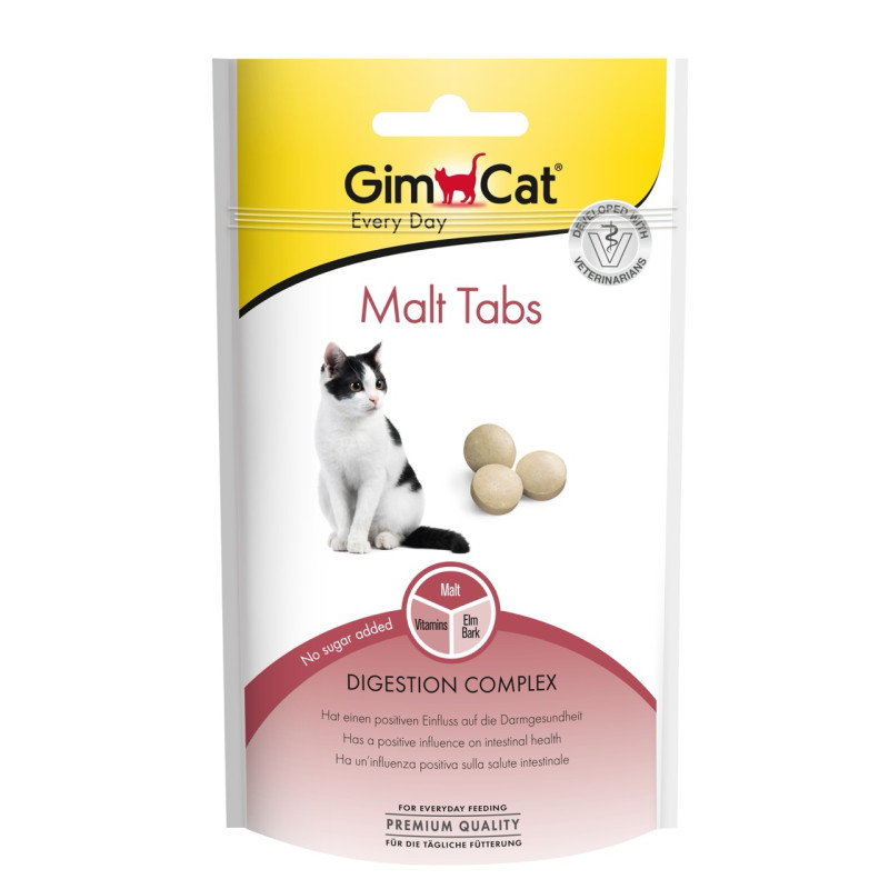 GimCat Every Day Malt Tabs витамины для улучшения выведения шерсти у кошек, 40 гр