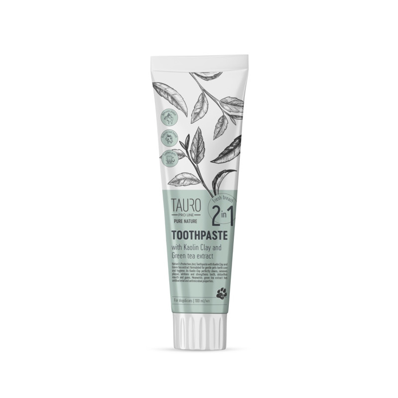 Tauro Pro Line Pure Nature зубная паста с экстрактом зеленого чая для собак и кошек, 100 мл