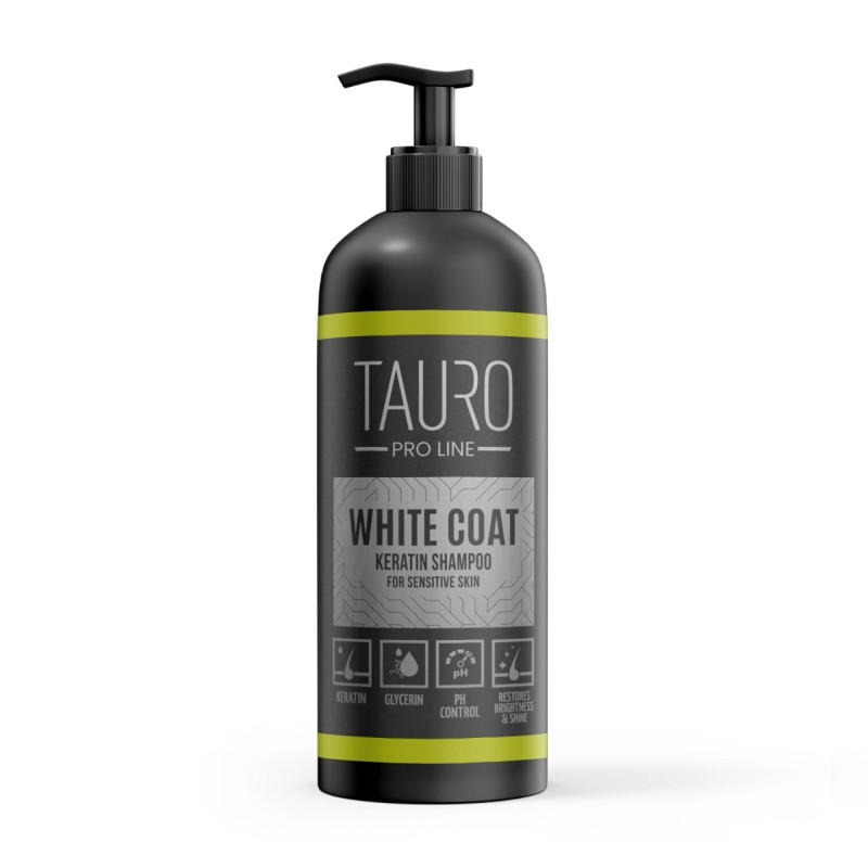 Tauro Pro Line White Coat Keratin Shampoo шампунь для собак и кошек с белой шерстью, 1 л