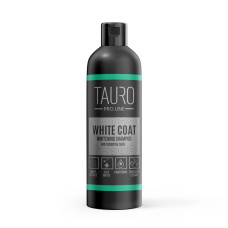 Tauro Pro Line White Coat Whitening Shampoo отбеливающий шампунь для собак и кошек с белой шерстью, 250 мл