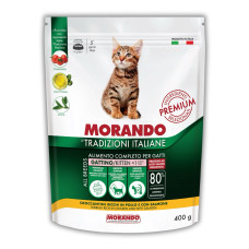 Morando Tradizioni Kitten сухой корм для котят с курицей и лососем, 400 гр