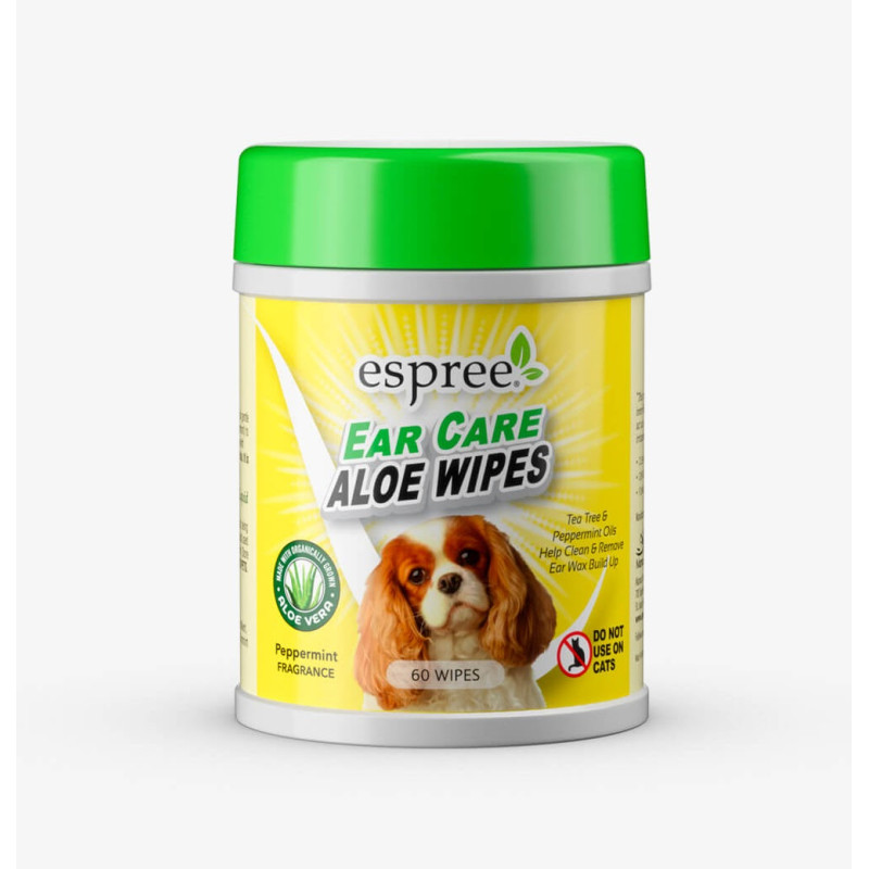 Espree Aloe Ear Care Pet Wipes салфетки для очистки ушей собак, 60 шт