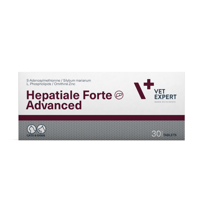 VetExpert Hepatiale Forte Advanced вітаміни для здоров'я печінки у собак та котів 30 табл