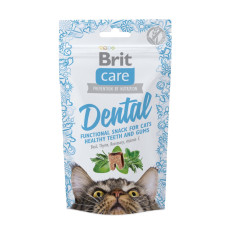 Brit Care Cat Snack Dental ласощі для котів для здоров'я зубів, 50 гр