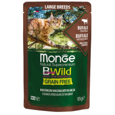 Monge BWild GF Cat Bufalo вологий корм з м'ясом буйвола для котів великих порід, 85 гр