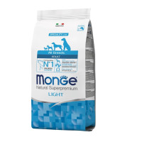 Monge Monoprotein All breeds Adult Light Salmone сухой корм с лососем для собак с лишним весом, 15 кг