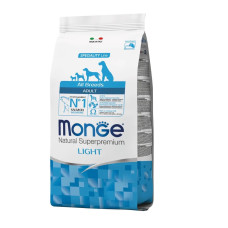 Monge Monoprotein All breeds Adult Light Salmone сухой корм с лососем для собак с лишним весом, 15 кг