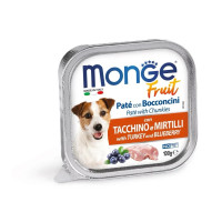 Monge Dog Fruit Tacchino вологий корм з індичкою для собак, 100 гр